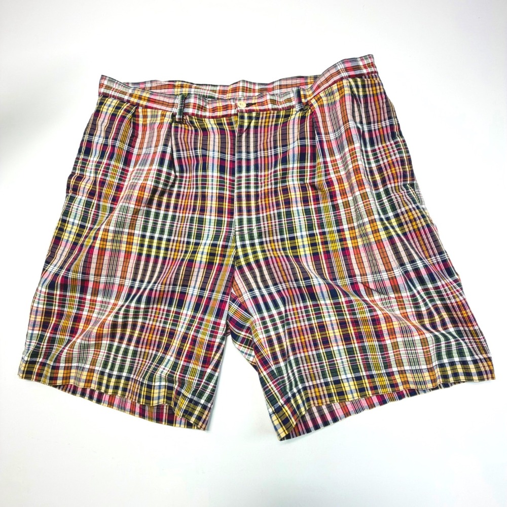 Polo Ralph Lauren Men's 40 Madras Plaid Tyler Shorts 100% Cotton Preppy